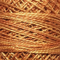 Valdani Variegated Pearl Cotton Ball Size 5 - 46yd / O67 Rusty Gold