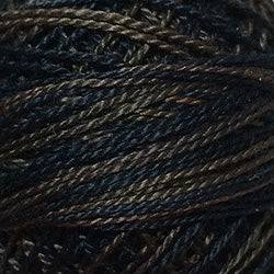 Valdani Variegated Pearl Cotton Ball Size 8 - 73yd / O531 Black Nut