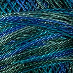 Valdani Variegated Pearl Cotton Ball Size 5 - 46yd / M30 Deep Waters