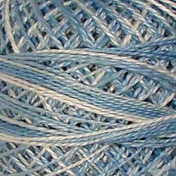 Valdani Variegated Pearl Cotton Ball Size 12 - 109yd / M42 Summer Sky