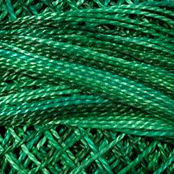 Valdani Variegated Pearl Cotton Ball Size 12 - 109yd / M79 Explosion in Greens