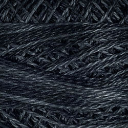 Valdani Variegated Pearl Cotton Ball Size 12 - 109yd / H211 Blue Black