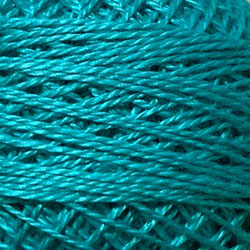 Valdani Solid Pearl Cotton Ball Size 12 - 109yd / 93 Bright Turquoise