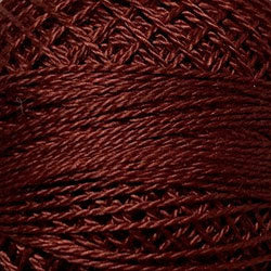 Valdani Solid Pearl Cotton Ball Size 12 - 109yd / 813 Brick Dark