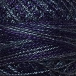 Valdani Variegated Pearl Cotton Ball Size 5 - 46yd / O583 Dark Periwinkle