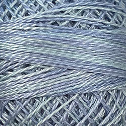 Valdani Variegated Pearl Cotton Ball Size 12 - 109yd / O558 Blue Suave