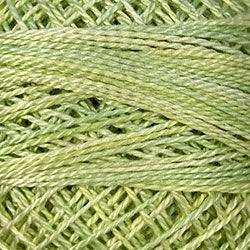 Valdani Variegated Pearl Cotton Ball Size 8 - 73yd / O543 Lime Sherbet