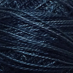 Valdani Variegated Pearl Cotton Ball Size 8 - 73yd / H207 Darkened Blue