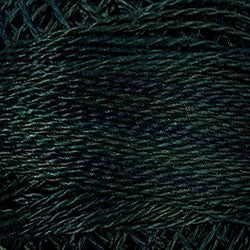 Valdani Variegated Pearl Cotton Ball Size 8 - 73yd / O536 Dark Spruce