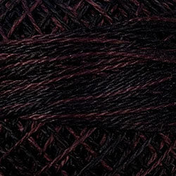 Valdani Variegated Pearl Cotton Ball Size 8 - 73yd / O524 Maroon Moss