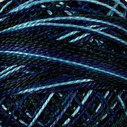 Valdani Variegated Pearl Cotton Ball Size 8 - 73yd / M58 Midnight Seas