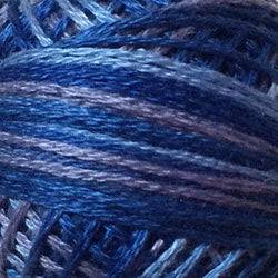 Valdani Variegated 3 Strand Ball Cotton Floss - 30yd / M5 Denim Blues