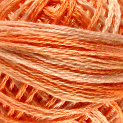 Valdani Variegated 3 Strand Ball Cotton Floss - 30yd / M22 Peaches - while supplies last