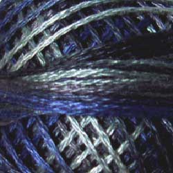 Valdani Variegated 3 Strand Ball Cotton Floss - 30yd / P7 Withered Blue