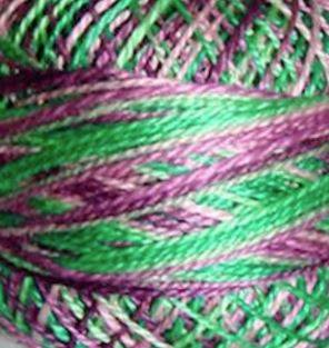 Valdani Variegated 3 Strand Ball Cotton Floss - 30yd / V109 Rhapsody In Green