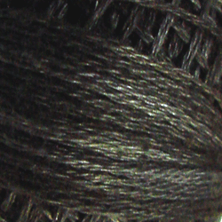 Valdani Variegated 3 Strand Ball Cotton Floss - 30yd / H209 Khaki Black