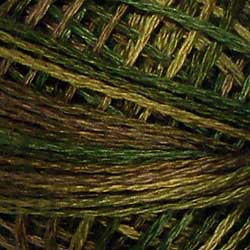 Valdani Variegated 3 Strand Ball Cotton Floss - 30yd / P2 Olive Green