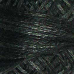 Valdani Variegated 3 Strand Ball Cotton Floss - 30yd / H211 Blue Black