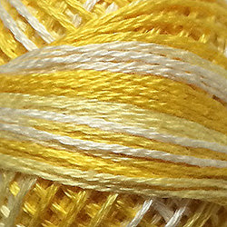 Valdani Variegated 3 Strand Ball Cotton Floss - 30yd / M12 Spring Lights