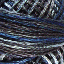 Valdani Variegated 3 Strand Ball Cotton Floss - 30yd / M68 Blue Clouds