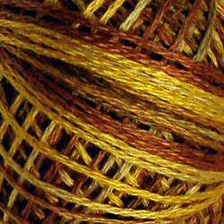 Valdani Variegated 3 Strand Ball Cotton Floss - 30yd / V4 Golden Browns