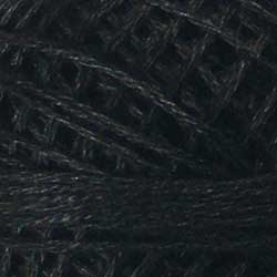 Valdani Solid 3 Strand Ball Cotton Floss - 30yd / 8113 Black Dark