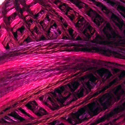 Valdani Variegated 3 Strand Ball Cotton Floss - 30yd / V3 Fuchsia Love