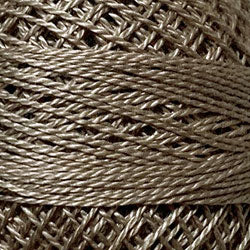 Valdani Solid Pearl Cotton Ball Size 5 - 46yd / 222 Taupe Cream