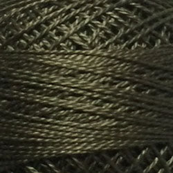 Valdani Solid Pearl Cotton Ball Size 12 - 109yd / 195 Golden Olive