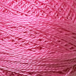 Valdani Solid Pearl Cotton Ball Size 5 - 46yd / 458 Pink Peony