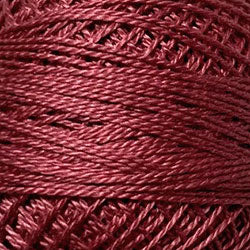 Valdani Solid Pearl Cotton Ball Size 12 - 109yd / 841 Old Rose Light