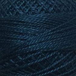 Valdani Solid Pearl Cotton Ball Size 8 - 73yd / 42 Deep Blue Teal