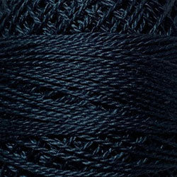 Valdani Solid Pearl Cotton Ball Size 8 - 73yd / 108 Dusty Navy