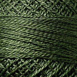 Valdani Solid Pearl Cotton Ball Size 8 - 73yd / 190 Rich Olive Green