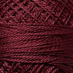 Valdani Solid Pearl Cotton Ball Size 8 - 73yd / 843 Old Rose Dark