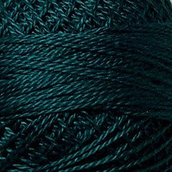 Valdani Solid Pearl Cotton Ball Size 8 - 73yd / 341 Dark Teal