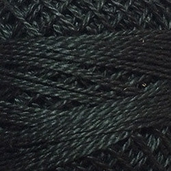 Valdani Solid Pearl Cotton Ball Size 8 - 73yd / 8112 Black Medium