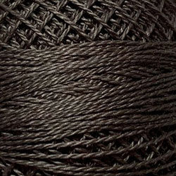 Valdani Solid Pearl Cotton Ball Size 8 - 73yd / 8121 Brown Black Light