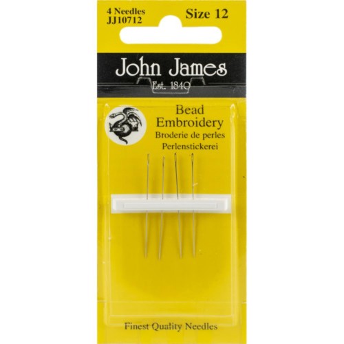 John James Short Beading Needles - size 12 - 4/pkg