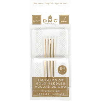 DMC Gold Embroidery Hand Needles - 4/pkg