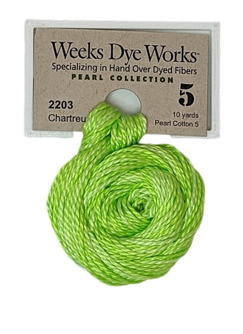 Weeks Dye Works Pearl Cotton #5 / 2203 Chartreuse