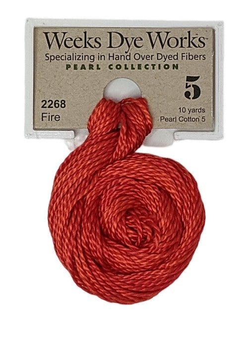 Weeks Dye Works Pearl Cotton #5 / 2268 Fire