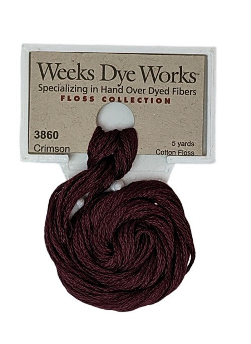 Weeks Dye Works 6 Strand Floss / 3860 Crimson