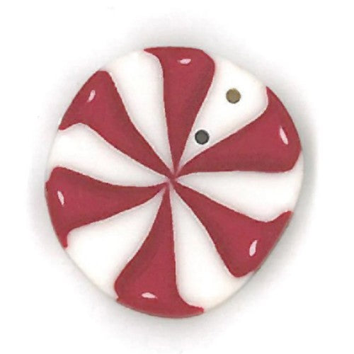 Peppermint Swirl Button