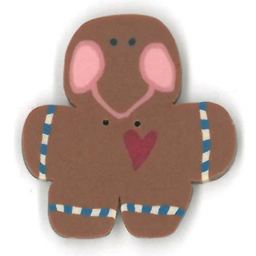 Gingerbread Boy Button