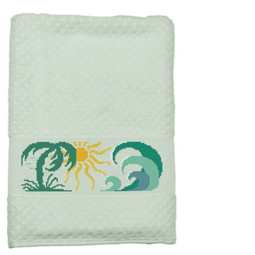 Popcorn Bath Towel - Sea Foam