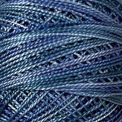 Valdani Variegated Pearl Cotton Ball Size 12 - 109yd / O102 Indigo Painting