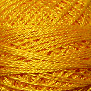 Valdani Solid Pearl Cotton Ball Size 8 - 73yd / 12 Gold Splendour