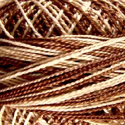 Valdani Variegated Pearl Cotton Ball Size 5 - 46yd / M Cappuccino