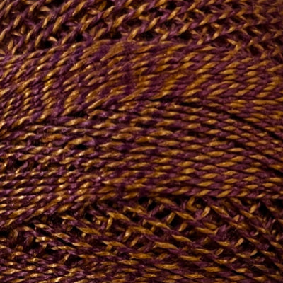 Valdani Variegated Pearl Cotton Ball Size 8 - 73yd / PT32 Prickly Plum